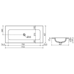 Раковина Ceramicanova Grace 90 CN7019MBwx Черная матовая