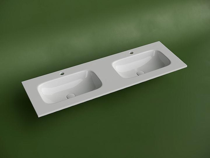 Раковина Ceramicanova Grace 140 CN7022 двойная Белая