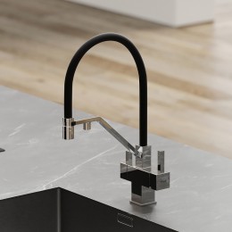 Смеситель для кухни Sancos Loro SC4007CH Хром Черный