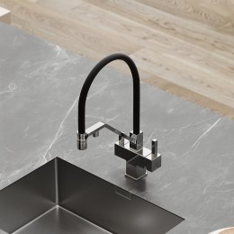 Смеситель для кухни Sancos Loro SC4007CH Хром Черный