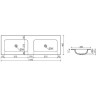 Раковина Ceramicanova Grace 140 CN7022MBwx двойная Черная матовая