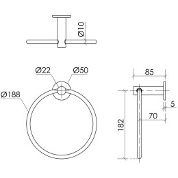 Кольцо для полотенец Sancos Base SC9029BG Золото брашированное
