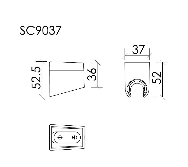 Держатель ручного душа Sancos SC9037MB цвет Черный матовый