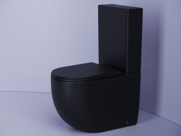 Унитаз-компакт Ceramicanova Metropol CN4001-BMB цвет Черный матовый без бачка с сиденьем Микролифт