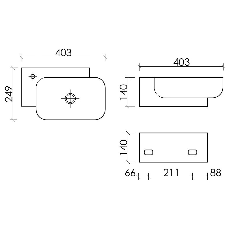 Раковина Ceramicanova Element 40 R CN6074R