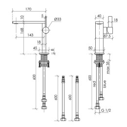 Смеситель для раковины Sancos Linn SC9019BG Золото брашированное