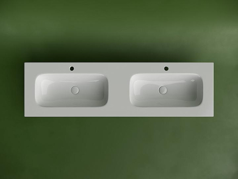Раковина Ceramicanova Grace 160 CN7023 двойная Белая