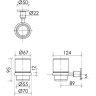 Стакан для зубных щеток Sancos Base SC9030MB черный матовый