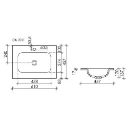 Раковина Ceramicanova Grace 60 CN7011MB Черная матовая