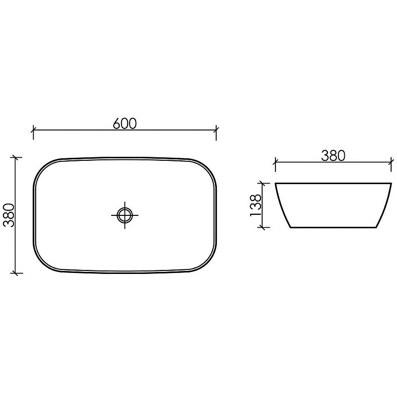 Раковина-чаша Ceramicanova Element 60 CN6049MDB Темно-коричневая матовая