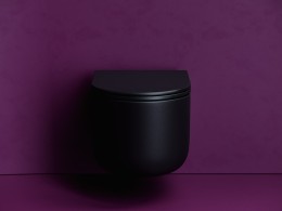 Унитаз Ceramicanova Ulma CN4006TMB подвесной Черный матовый с сиденьем Микролифт