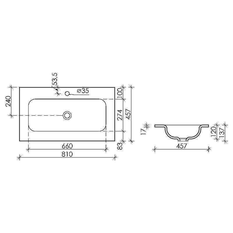 Раковина Ceramicanova Grace 80 CN7012MB Черная матовая