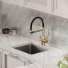 Смеситель для кухни Sancos Garda SC4009BG Золото брашированное Черный