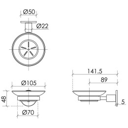 Мыльница Sancos Base SC9031CH Хром