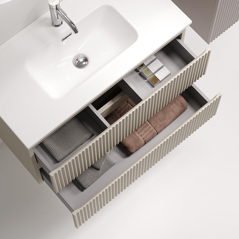 Тумба под раковину Sancos Snob R 80 SNR80/39CE подвесная цвет Beige Soft