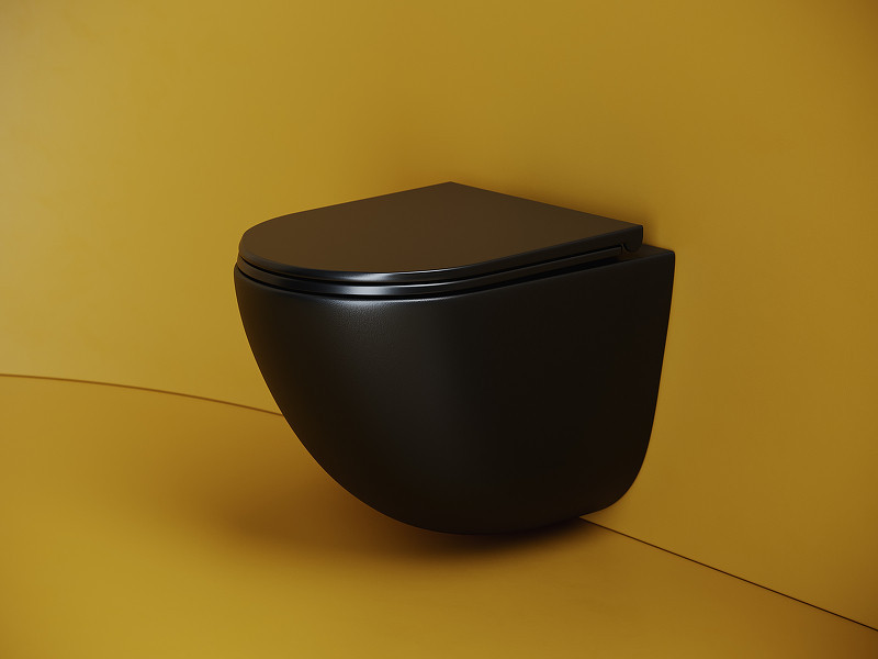 Унитаз Ceramicanova Vogue CN4008TMB подвесной Черный матовый с сиденьем Микролифт