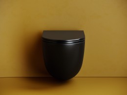 Унитаз Ceramicanova Vogue CN4008TMB подвесной Черный матовый с сиденьем Микролифт
