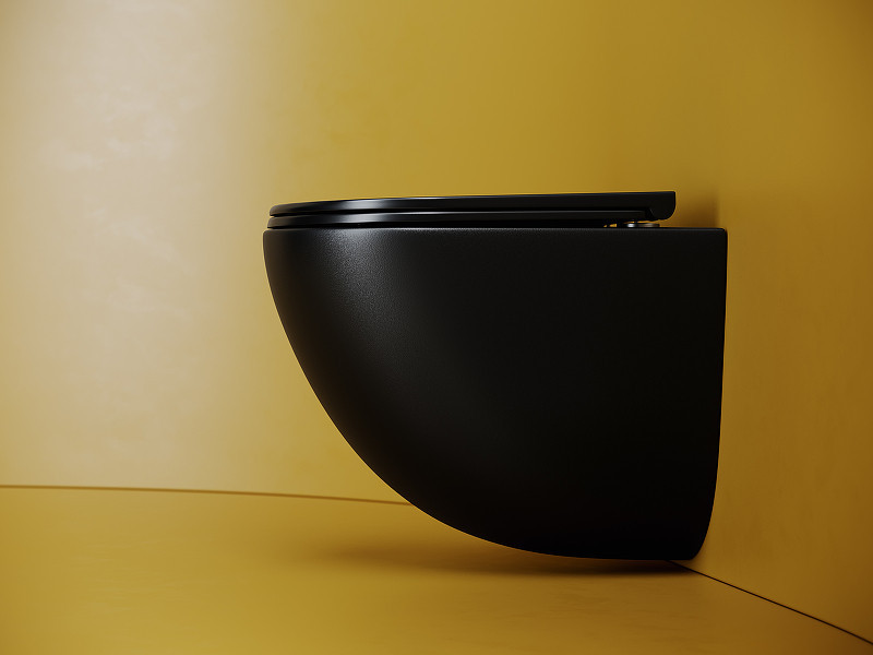 Унитаз Ceramicanova Vogue CN4008TMB подвесной Черный матовый с сиденьем Микролифт