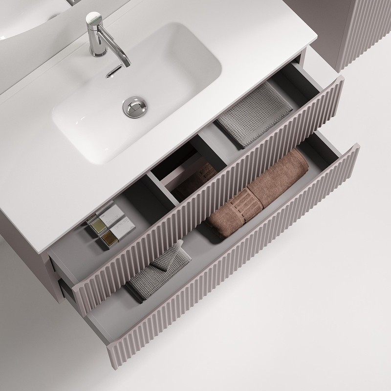 Тумба под раковину Sancos Snob R 90 SNR90/39SM подвесная цвет Doha Soft