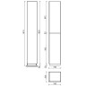 Шкаф пенал Sancos Libra Floor 35 PLB35FEG
