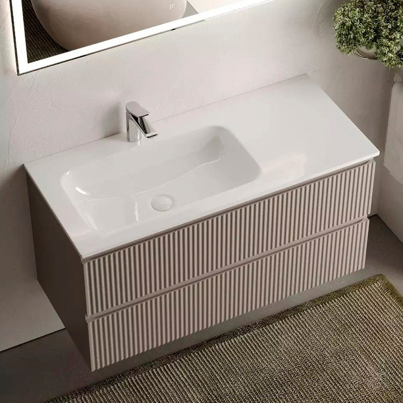 Тумба под раковину Sancos Snob R 100 L SNR100LSM подвесная Doha Soft
