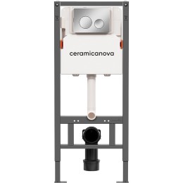 Инсталляция Ceramicanova Balance CN121001CH для унитаза с клавишей смыва Хром глянцевый