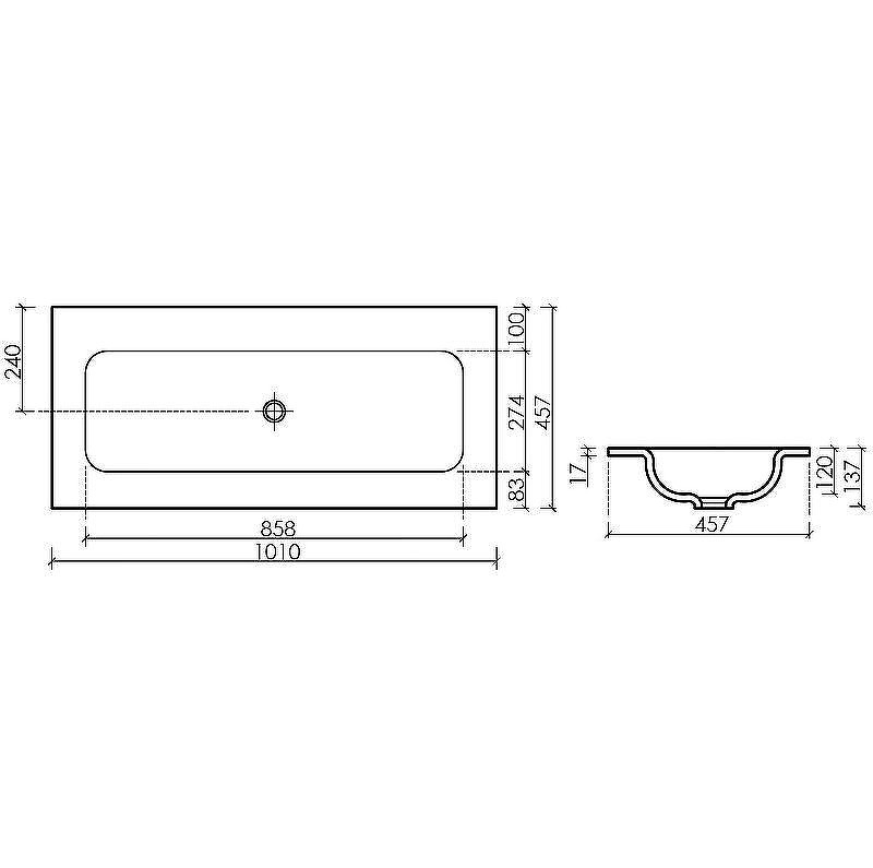 Раковина Ceramicanova Grace 100 CN7013MBwx Черная матовая