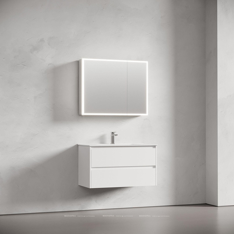 Зеркальный шкаф Sancos Evoke 90 SC8090 с подсветкой цвет Серый