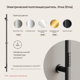 Электрический полотенцесушитель Sancos Etna 150x3 SC13001GG цвет Вороненая сталь