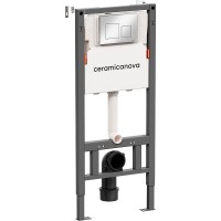 Инсталляция Ceramicanova Balance CN121002CH для унитаза с клавишей смыва Хром глянцевый