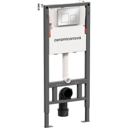 Инсталляция Ceramicanova Balance CN121002CH для унитаза с клавишей смыва Хром глянцевый