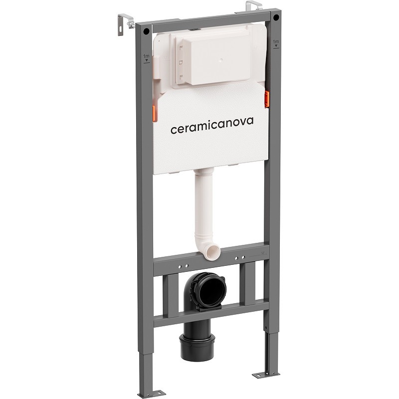 Инсталляция Ceramicanova Balance CN121002CH для унитаза с клавишей смыва Хром глянцевый