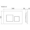 Инсталляция Ceramicanova Balance CN121002CH для унитаза с клавишей смыва Хром глянцевый