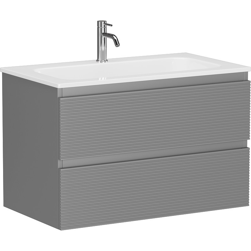 Тумба под раковину Sancos Folk 80 FL80ES подвесная Ergraut soft