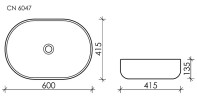 Раковина-чаша Ceramicanova Element 60 CN6047MW Белая матовая