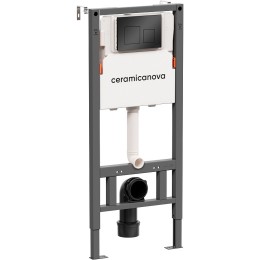 Инсталляция Ceramicanova Balance CN121002MB для унитаза с Черной матовой клавишей смыва
