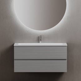 Тумба под раковину Sancos Folk 100 FL100ES подвесная Ergraut soft