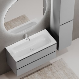 Тумба под раковину Sancos Folk 100 FL100ES подвесная Ergraut soft