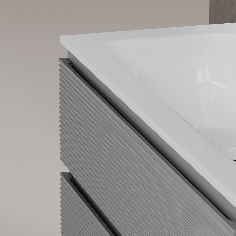 Тумба под раковину Sancos Folk 100 FL100ES подвесная Ergraut soft