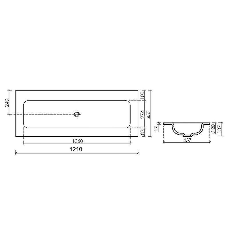 Раковина Ceramicanova Grace 120 CN7016wx Белая