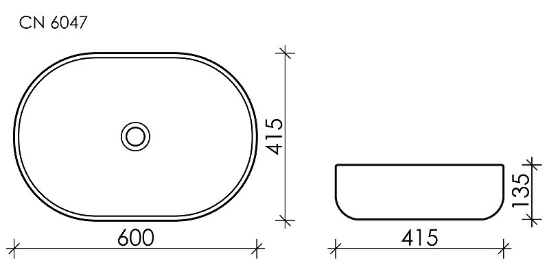 Раковина-чаша Ceramicanova Element 60 CN6047MC Капучино матовый