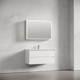 Зеркальный шкаф Sancos Evoke 100 SC80100 с подсветкой цвет Серый