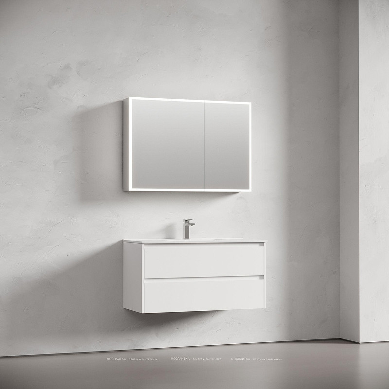 Зеркальный шкаф Sancos Evoke 100 SC80100 с подсветкой цвет Серый