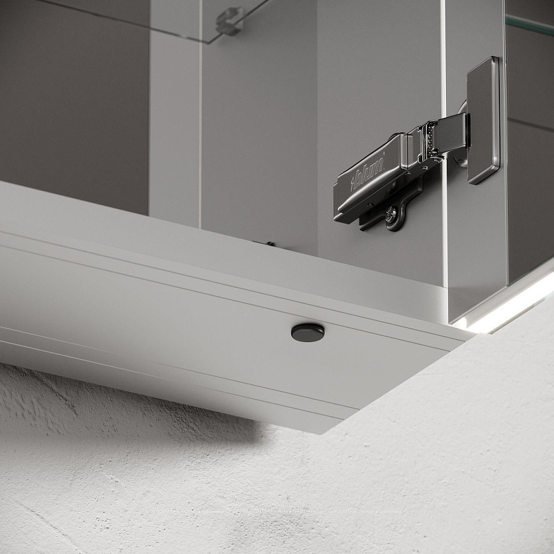 Зеркальный шкаф Sancos Evoke 100 SC80100 с подсветкой цвет Серый