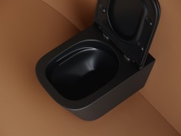 Унитаз Ceramicanova Union CN4009TMB подвесной Черный матовый с сиденьем Микролифт