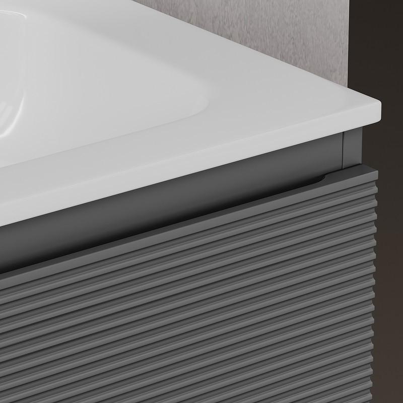 Тумба под раковину Sancos Folk 80 FL80GS подвесная Grey soft