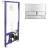 Комплект унитаза Ceramicanova Vogue CN4008T с инсталляцией Berges Novum L3 040213 с сиденьем Микролифт и клавишей смыва Хром