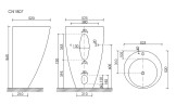 Раковина Ceramicanova Simple 55 CN1807