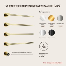Электрический полотенцесушитель Sancos Linea 66.5х53 SC14001BG цвет Золото брашированное