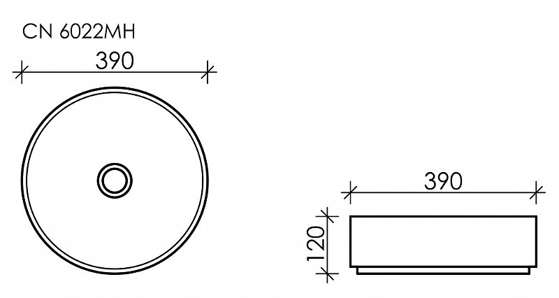 Раковина-чаша Ceramicanova Element 39 CN6022MH